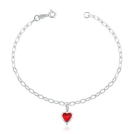 Pulseira Prata 925 Coração: Elegância que Encanta - imagem 2