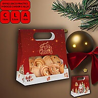 Sacolas para Doces com Visor e Alça - Natal Encantado - imagem 2