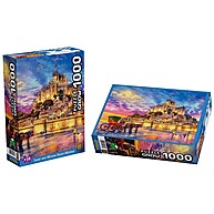Puzzle 1000 Peças Luar em Monte Saint-Michel: Desafio Encantador - imagem 2