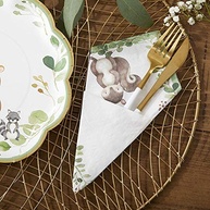 Guardanapos Decorativos Woodland para Chá de Bebê - 30 Unidades | Tema Floresta Encantadora - imagem 5