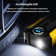 Compressor de Ar Digital 12V Portátil: Encha Pneus de Carro, Bike e Moto com Facilidade! - imagem 5