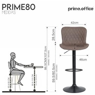 Kit 3 Banquetas Giratórias para Cozinha Americana com Encosto e Couro Sintético Premium - imagem 4