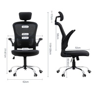 Cadeira Ergonômica Presidente com Encosto Mesh Reclinável 135° | Apoio de Cabeça e Braços Ajustáveis | Até 120kg - imagem 3