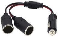Divisor de Isqueiro 16AWG: Duplique sua Energia no Carro (1 Macho p/ 2 Fêmeas) - imagem 1