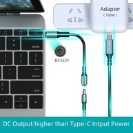 Cabo de Energia USB-C: 5.5x2.1mm para 100W - imagem 2