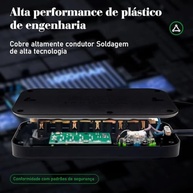 Régua de Energia Premium: 5 Tomadas, 4 USB + 1 USB-C, Cabo 2m, Bivolt e Carregamento Inteligente - imagem 5
