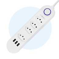 Régua Tomada 4 Tomadas + 3 USB: Organize sua Energia com Estilo e Segurança (2m) - imagem 1