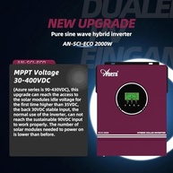 Inversor Híbrido Solar 2000W MPPT 80A: Energia Pura e Inteligente Off-Grid - imagem 3