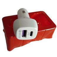 Carregador Veicular Turbo Power 2 USB: Energia Rápida para Seu Celular no Carro (Branco) - imagem 1