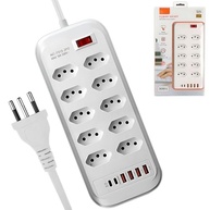 Régua de Energia Inteligente: 10 Tomadas + 6 USB (Tipo-A e C PD) - Segurança e Praticidade para Seus Dispositivos - imagem 2