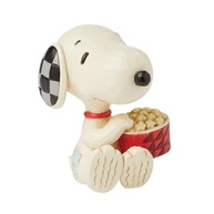 Enesco Peanuts by Jim Shore - Snoopy Apreciando Pipoca | Estátua Miniatura Pintada à Mão - imagem 5