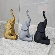 Elefante Sentado Decorativo em Impressão 3D 18cm - Enfeite Moderno e Sustentável para Mesa - imagem 5