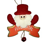 Enfeite de Natal Papai Noel com Sino - Decore sua Casa! - imagem 1