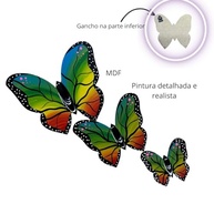 Enfeite de Parede Trio de Borboletas em MDF – Decoração Elegante para Casa, Varanda e Jardim - imagem 5