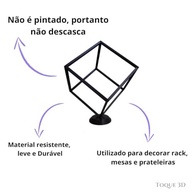 Cubo Geométrico Decorativo Quadrado - Enfeite Moderno para Mesa e Estante - imagem 5