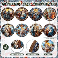 Enfeites de Presépio em Madeira 3D - 16 Peças para Decoração Religiosa de Natal - imagem 4