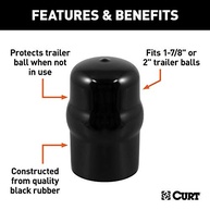 Capa de Borracha Preta CURT 21801: Proteção Essencial para Engate de Reboque (1-7/8" e 2") - imagem 4