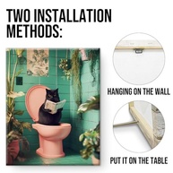 Arte de Parede Gato Engraçado - Decoração Divertida para Banheiro e Casa - imagem 4