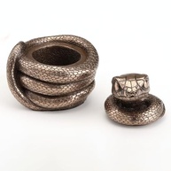 Veronese Design - Caixa de Armazenamento Secreto Cobra Enrolada em Bronze Fundido | Escultura de Decoração com Função Prática - imagem 5