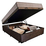 Cama Box Baú Casal Suede + Colchão Molas Ensacadas - imagem 2