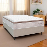 Cama Box Colchão Casal com Molas Ensacadas City Pillow Top 138x188cm - Conforto Premium com Estilo - imagem 3