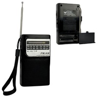 Mini Rádio Retrô Portátil FM/AM 2 Bandas | Recarregável USB-C ou Pilha AA | Entrada P2 | Antena Retrátil - imagem 2