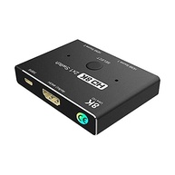 HEZOOMS KVM Switch 8K HDMI 2.1: 2 Entradas 1 Saída para Computador e Laptop | Ultra HD 8K@60Hz, 4K@120Hz, 48Gbps - imagem 3