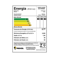 Ventilador de Parede Eos Turbo Vento 5 Pás 150W EVP60 Bivolt - Potência e Conforto Refrescante - imagem 3