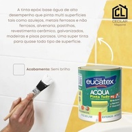 Tinta Epóxi Branco Base Água - Alta Resistência para Pisos, Paredes, Azulejos, Madeira e Metal - 900ml - imagem 5