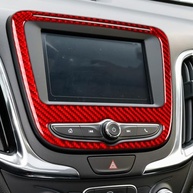 Adesivo Fibra de Carbono Vermelho Brilhante para Console Central Chevrolet Equinox 2018-2023 - imagem 5