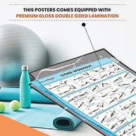 Pacote com 5 Pôsteres de Treino para Casa - Sem Equipamento | Ilustrações Coloridas para Exercícios de Peso Corporal, Yoga e Abdômen - imagem 5