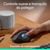 Mouse sem fio Logitech Trackball ERGO M575S com Cliques Silenciosos, Controle Fácil do Polegar, Rastreamento Preciso e Suave, Conexão Bluetooth e USB Logi Bolt - Compatível com PC/Mac - imagem 3