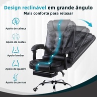 Cadeira Presidente Ergonômica com Apoio para Pés e Encosto Ajustável - Conforto Premium para Home Office - imagem 5