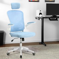Cadeira Ergonômica de Escritório com Estofado em Malha Azul - Conforto e Saúde para Longas Jornadas - imagem 1