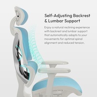 Cadeira Ergonômica XTC Chroma Azul/Branco ThunderX3 – Conforto e Estilo para seu Setup - imagem 4