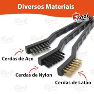 Kit com 6 Escovas de Limpeza Multiúso - Cerdas em Aço, Nylon e Latão | Cabo Ergonômico - imagem 5