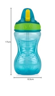 Nûby Copo com Canudo 300 ml – Verde Água | Prático, Ergonômico e à Prova de Vazamentos - imagem 3