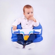 Assento Infantil Confortável com Design Adorável - Elefante Cinza | Apoio Ergonômico para Bebês de 3 a 6 Meses - imagem 2