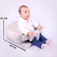 Assento de Bebê Confortável em Formato de Elefante Cinza - Apoio Ergonômico para Sentar com Estilo - imagem 3