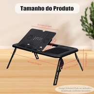 Suporte para Notebook Mesa Dobrável com Ventiladores Silenciosos - Design Ergonômico e Refrigeração Avançada - imagem 5