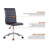 Cadeira de Escritório Secretária Giratória Marilyn Preta - Conforto Ergonômico e Estilo Moderno - imagem 4