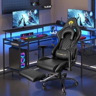 Cadeira Gamer Python Fly Deluxe - Design Ergonômico, Ajuste de 90-150°, Estilo Preto e Dourado - imagem 4