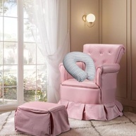 Almofada de Amamentação Bebê Luma Baby - Conforto Ergonômico com Estilo Coroa Rosa - imagem 3