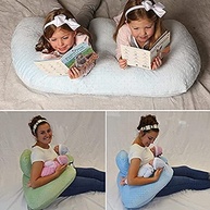 Travesseiro de Amamentação Multifuncional para Gêmeos - Suporte Ergonômico em Tecido de Algodão Lavável - imagem 5