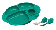 Kit Alimentação Infantil com 4 Divisórias - Talheres Ergonômicos Marcus e Marcus Verde - imagem 1