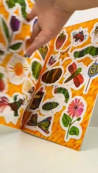 Eric Carle: Uma Lagarta Muito Comilona - Livro de Adesivos Divertido para Crianças - imagem 3