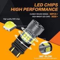 Lâmpada LED 3157 Sidaqi CANBUS 6000LM: Iluminação Potente e Sem Erros para Seu Veículo - imagem 4