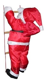 Papai Noel Subindo Escada - Enfeite Natalino Animado para Decoração Mágica - imagem 1