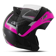 Capacete Escamoteável Pro Tork V-Pro Jet 2 Carbon Preto/Rosa - Segurança e Estilo - imagem 5