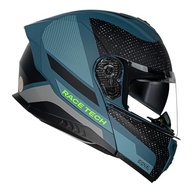 Capacete Race Tech Signal Escamoteável: Segurança e Estilo em Gear Matte Blue Black com Óculos Integrado - imagem 5